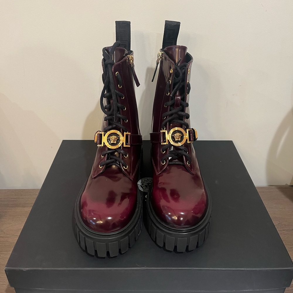 NWT VERSACE COMBAT BOOTS